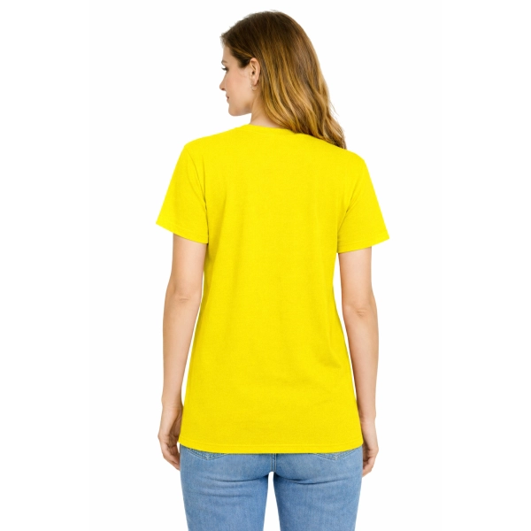 Damska koszulka T-shirt 100% miękka bawełna żółta roz. S